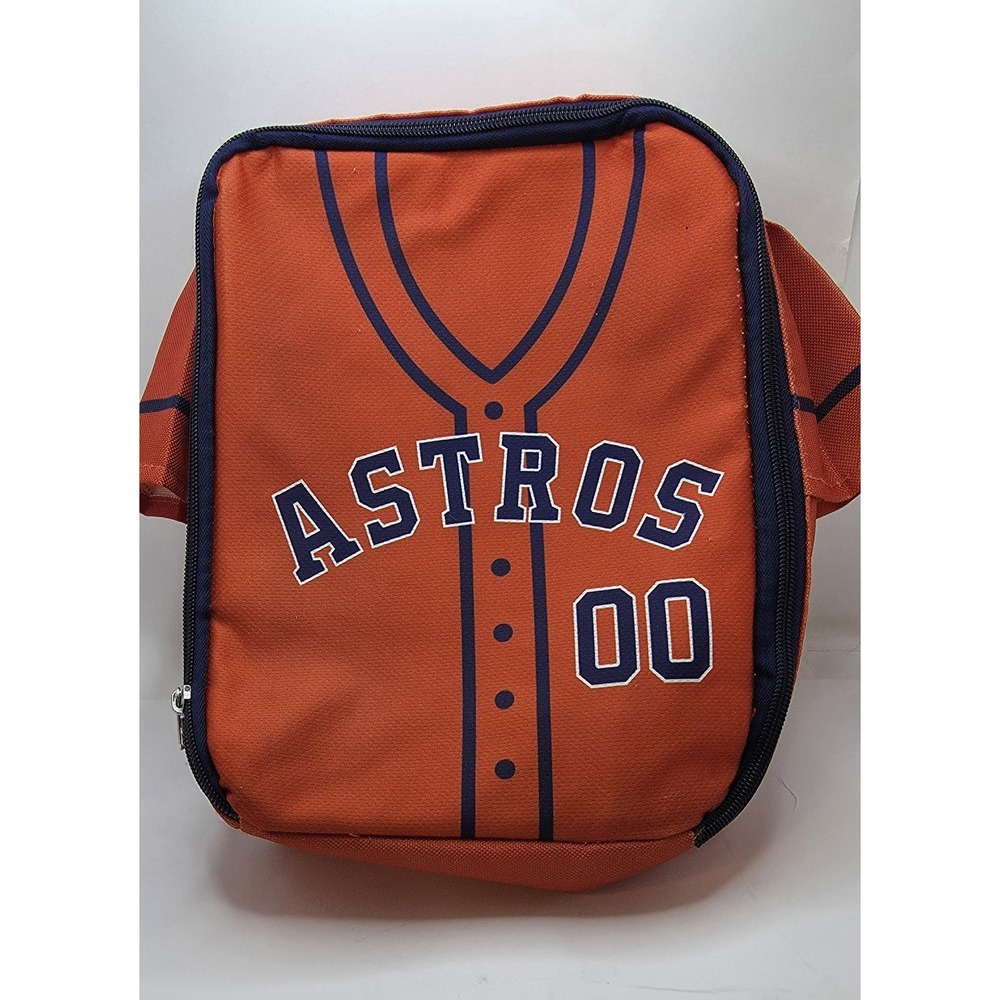 Houston Astros Orbit 00 Jersey Lunch Bag Orange Blue Insulated Cooler MLB Mascot